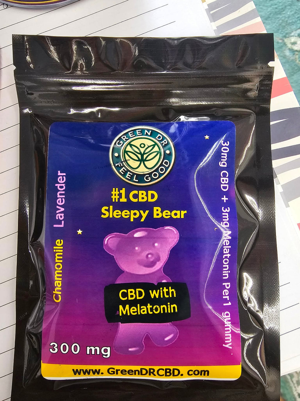 Green Dr Sleepy Bear CBD Gummies with Melatonin