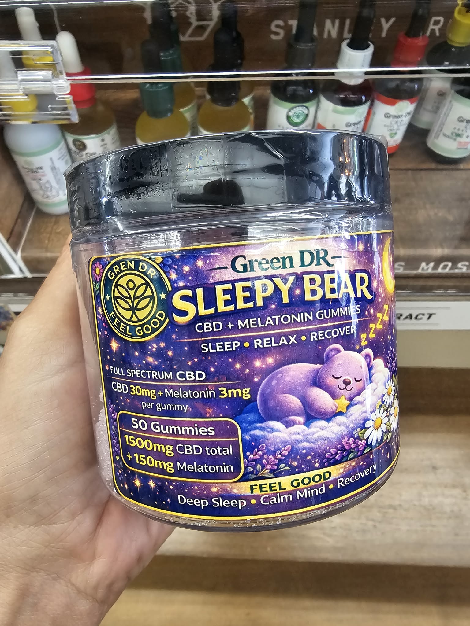 Green Dr Sleepy Bear CBD Gummies with Melatonin
