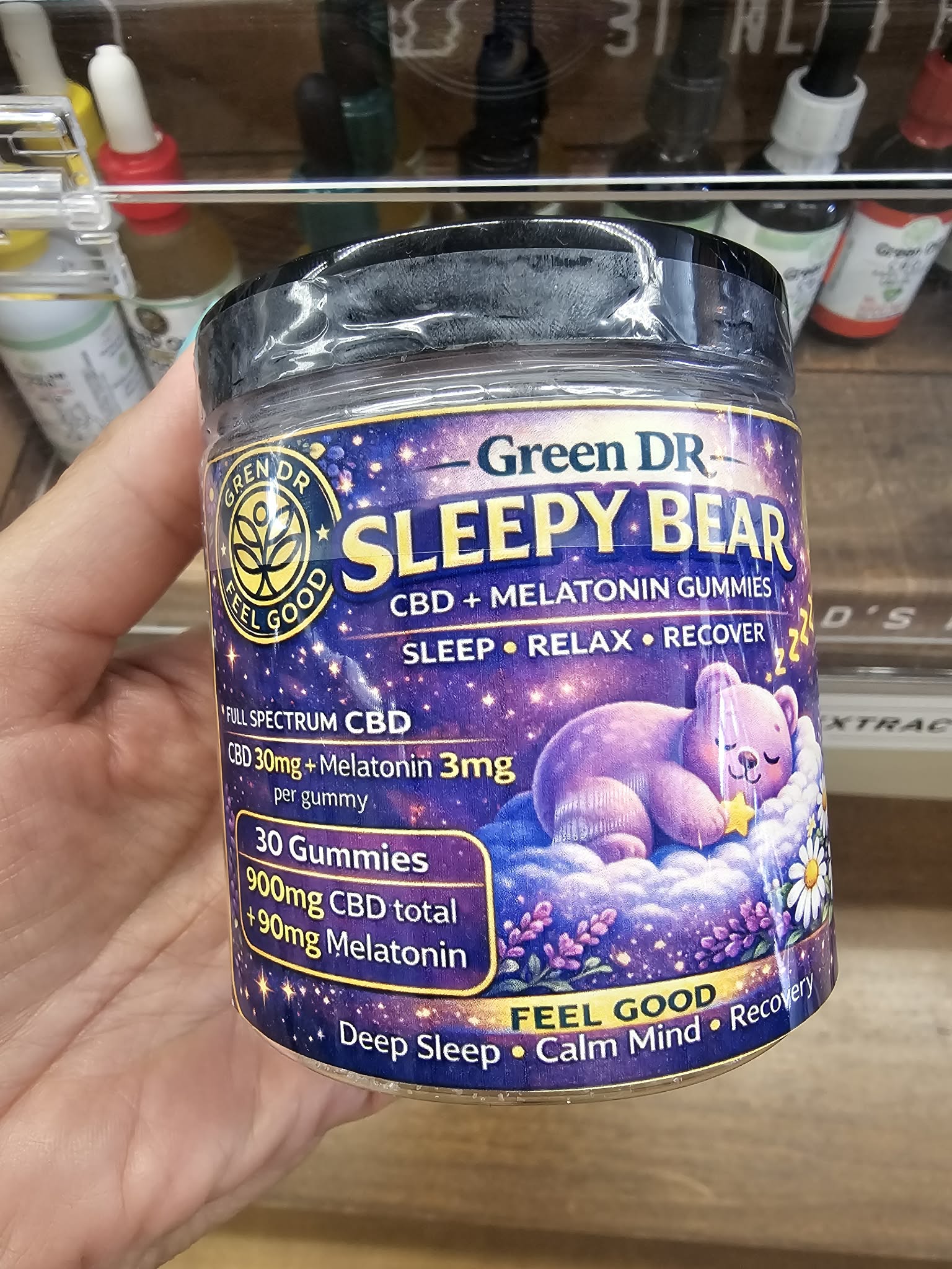 Green Dr Sleepy Bear CBD Gummies with Melatonin